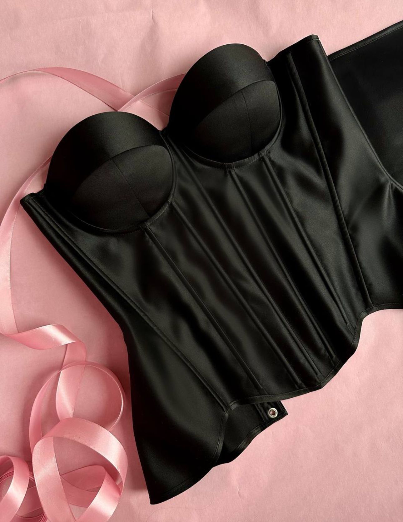 Атласний Корсет з чашками